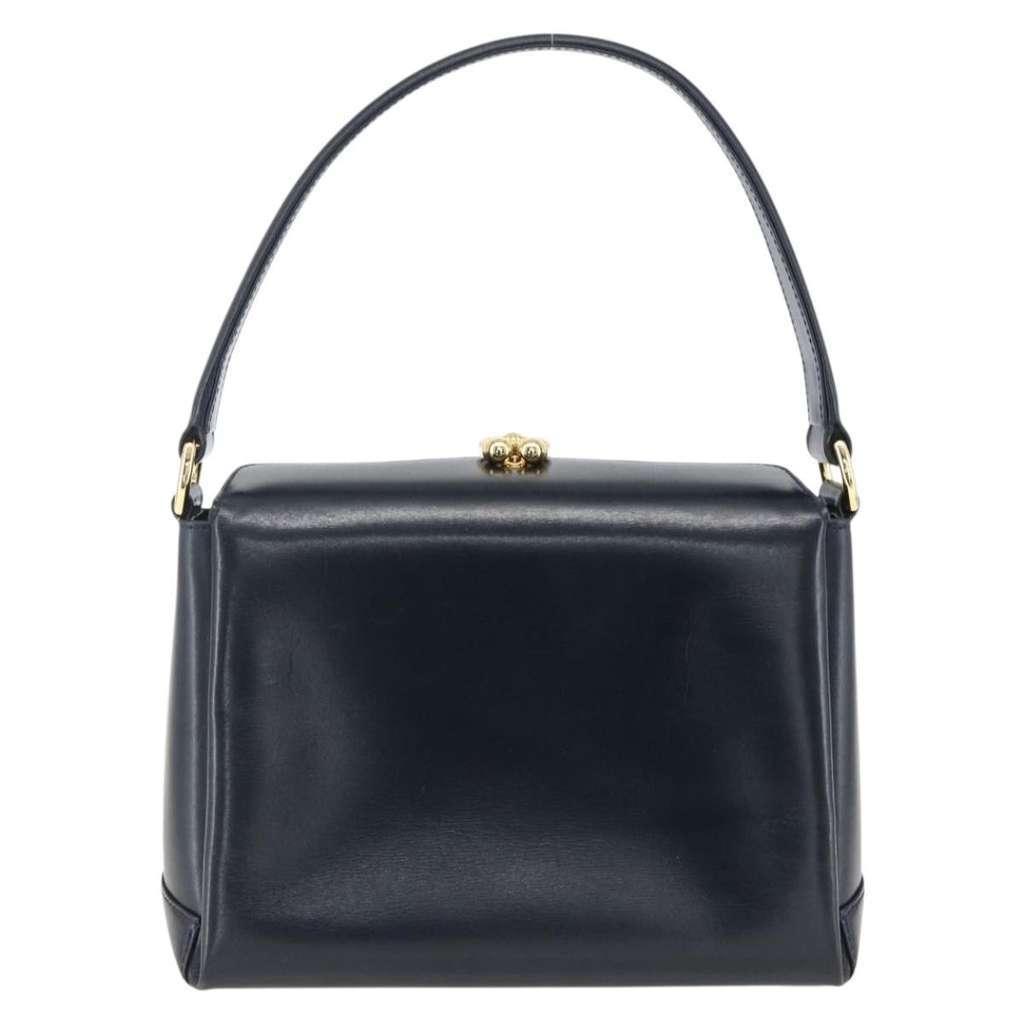 Gucci Vintage Handbag Black Leather Good condition - Back View