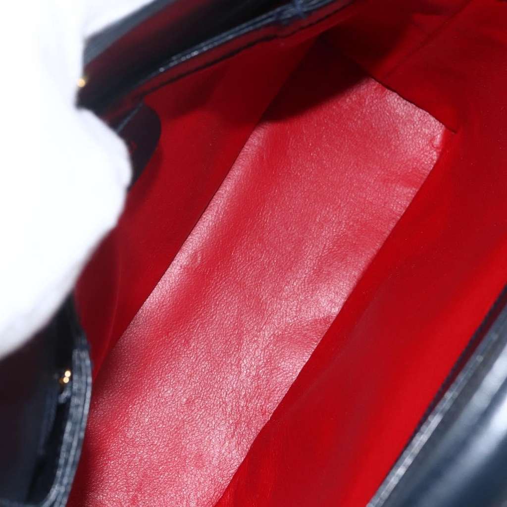 Gucci Vintage Handbag Black Leather Good condition - Box View