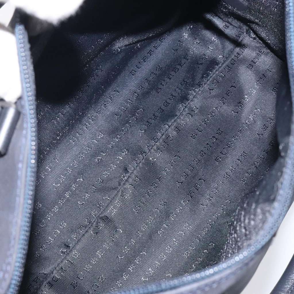 Burberry Nova check boston bag Navy Canvas Good condition - Box View