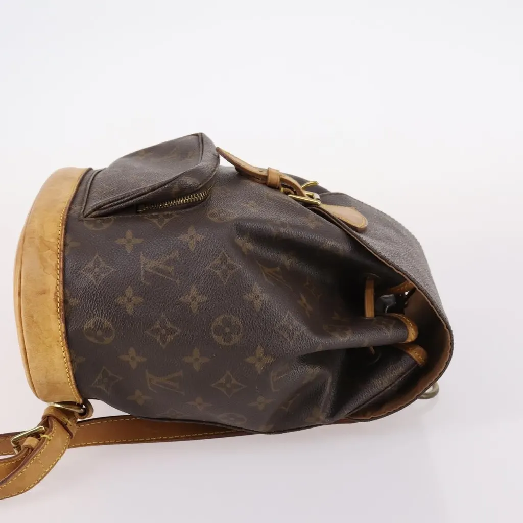 Louis Vuitton Vintage Montsouris Backpack Brown Canvas Fair - Inside View