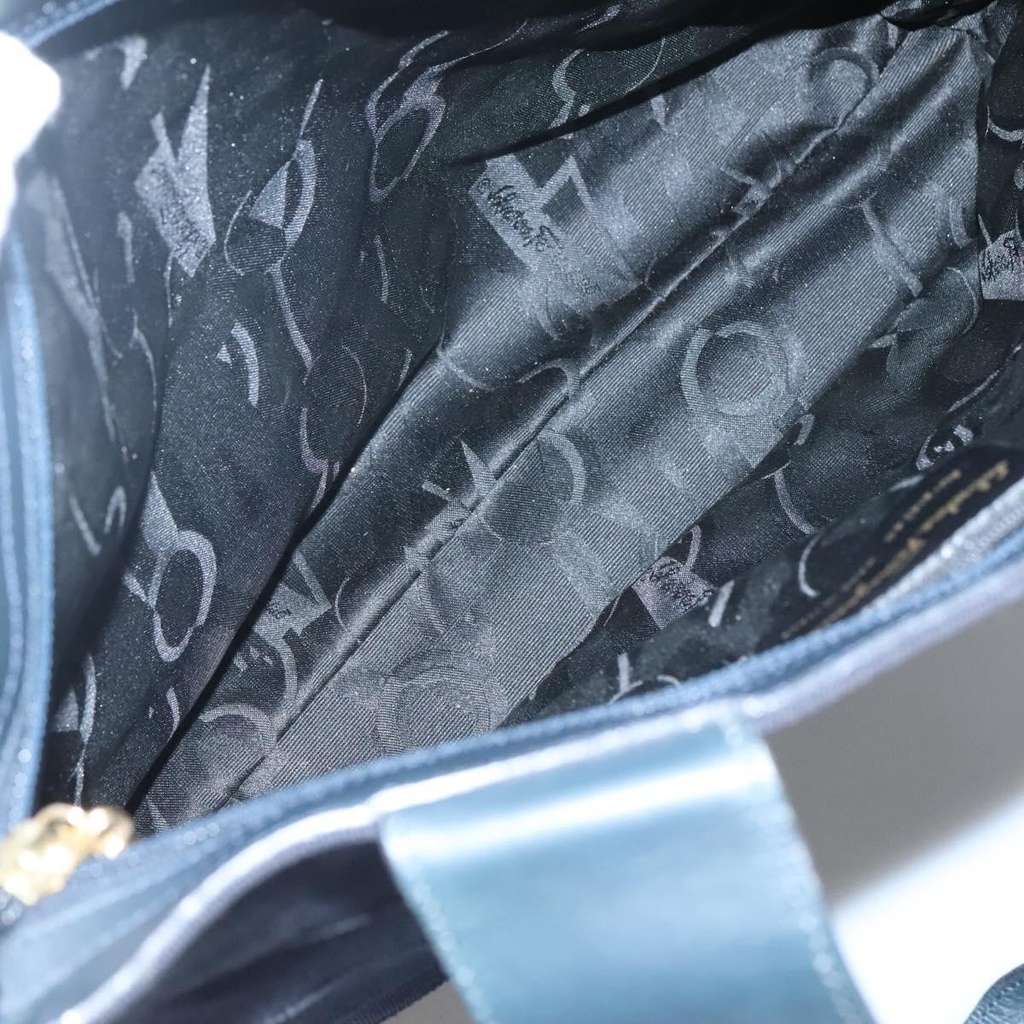 Salvatore Ferragamo Vala tote Navy Canvas Good condition - Box View