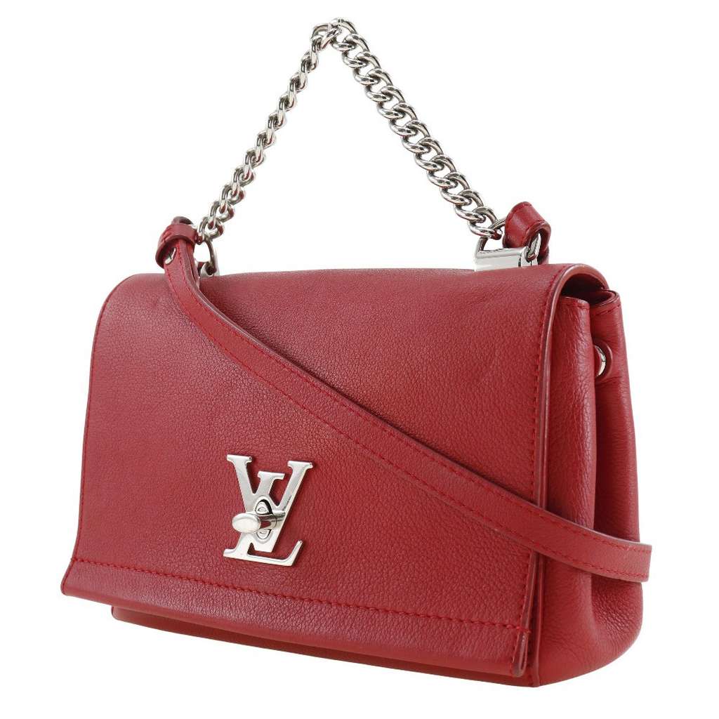 Louis Vuitton Lockme II Handbag Red Leather Good condition - Inside View
