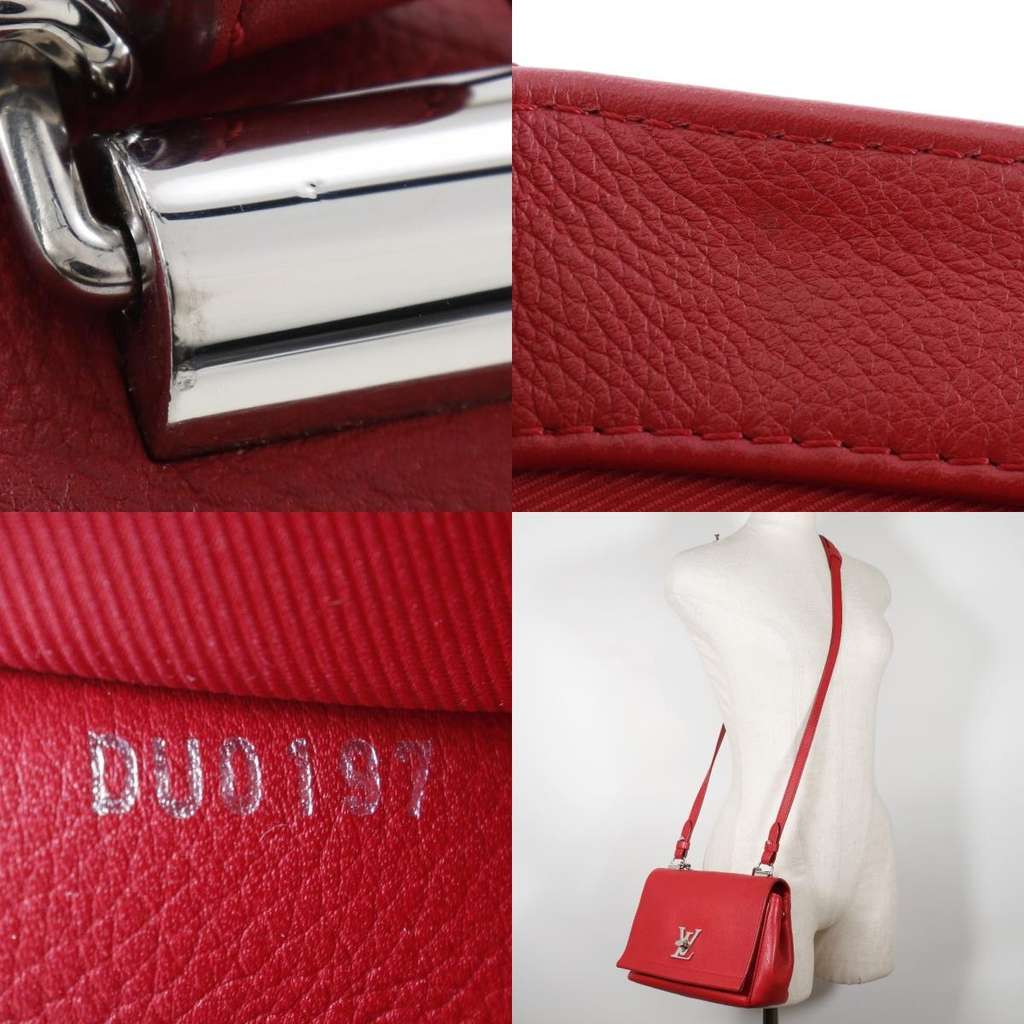Louis Vuitton Lockme II Handbag Red Leather Good condition - Box View