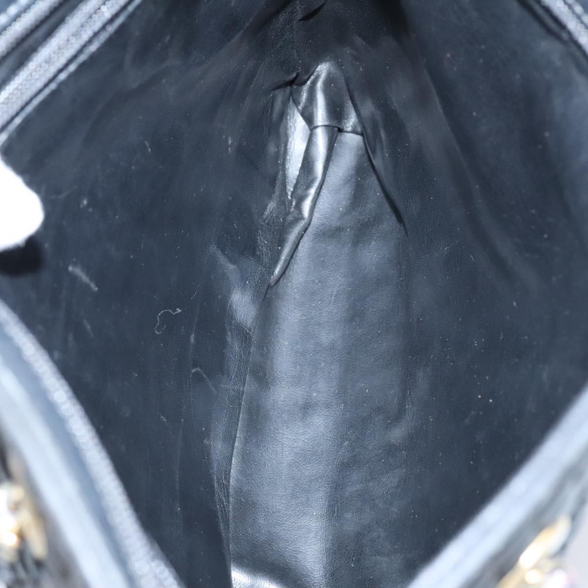 Bally Vintage Chain Shoulder Bag Black Leather Good condition - Box View