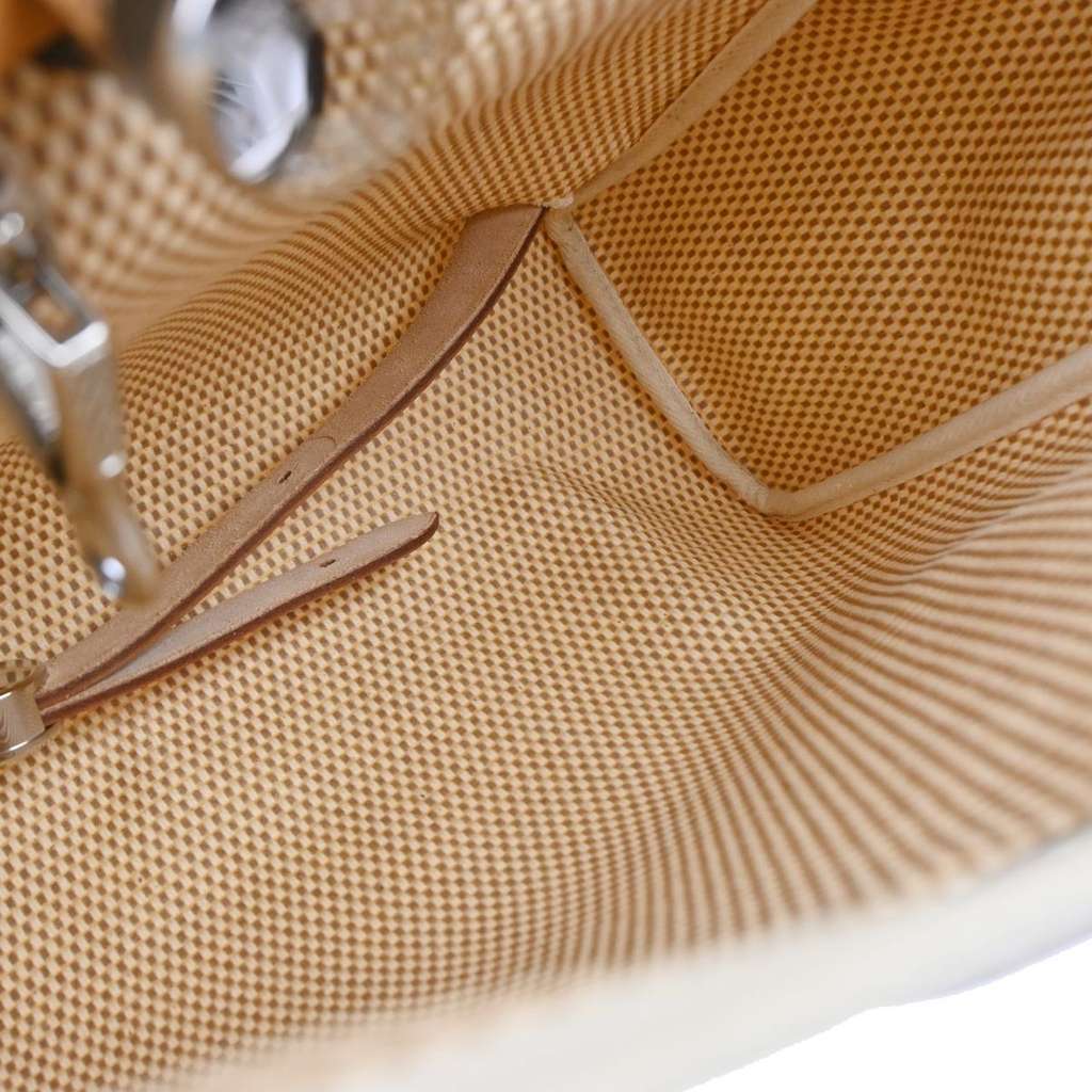 Hermès Herbag A Dos Backpack Beige Canvas Good condition - Inside View