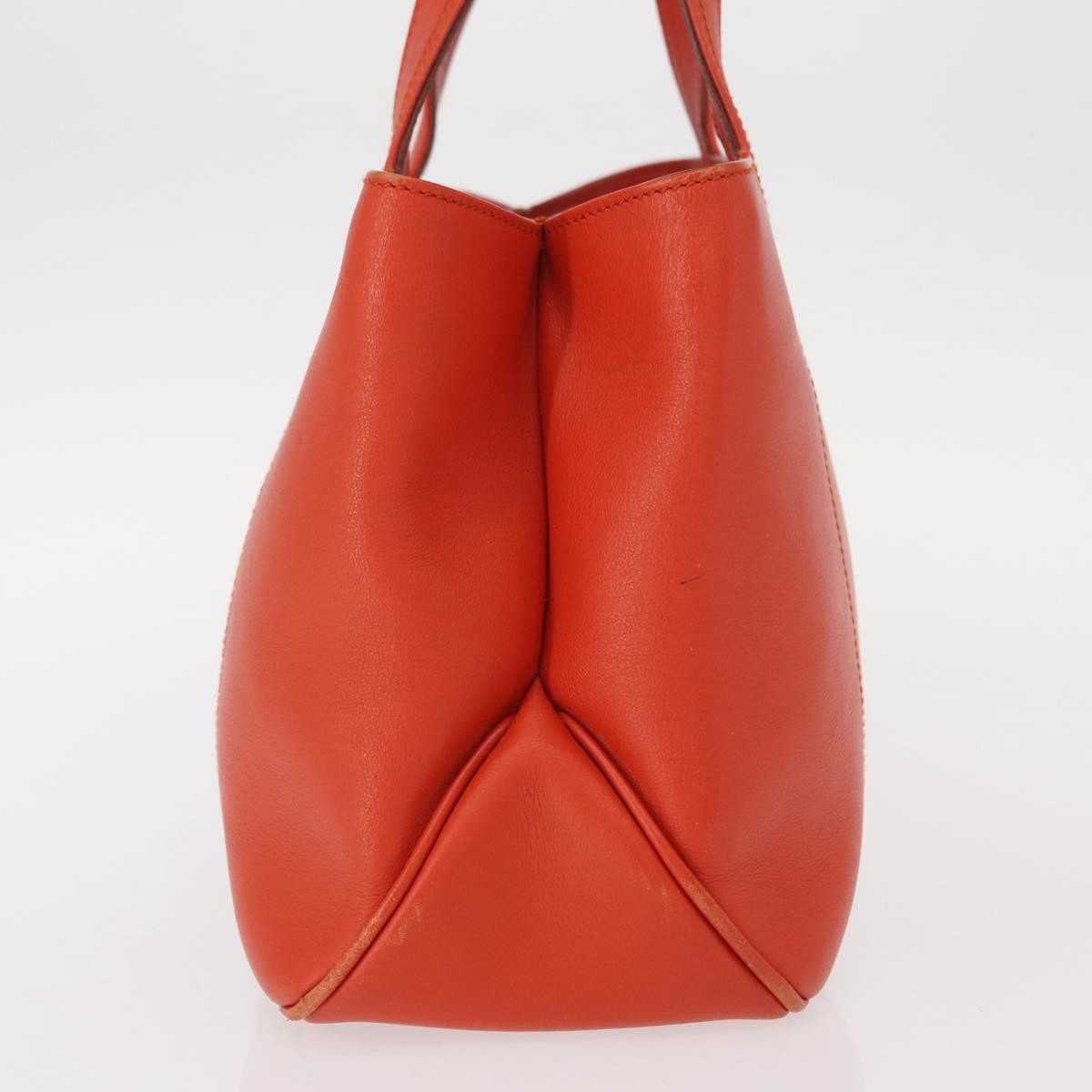 Salvatore Ferragamo Gancini handbag Orange Leather Good condition - Inside View