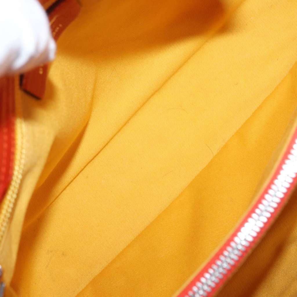 Salvatore Ferragamo Gancini handbag Orange Leather Good condition - Box View