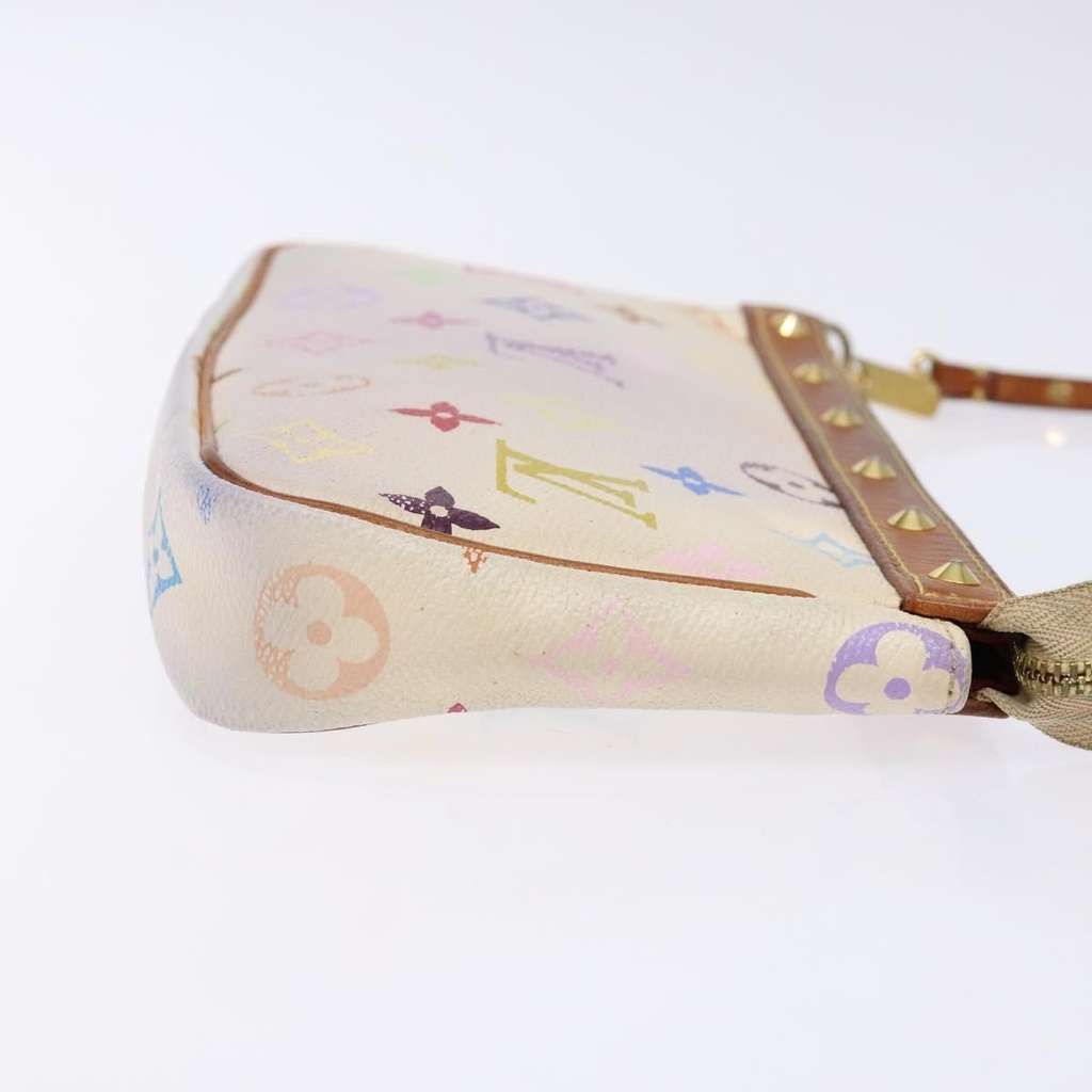 Louis Vuitton Pochette Accessoires NM White Canvas Fair condition - Inside View