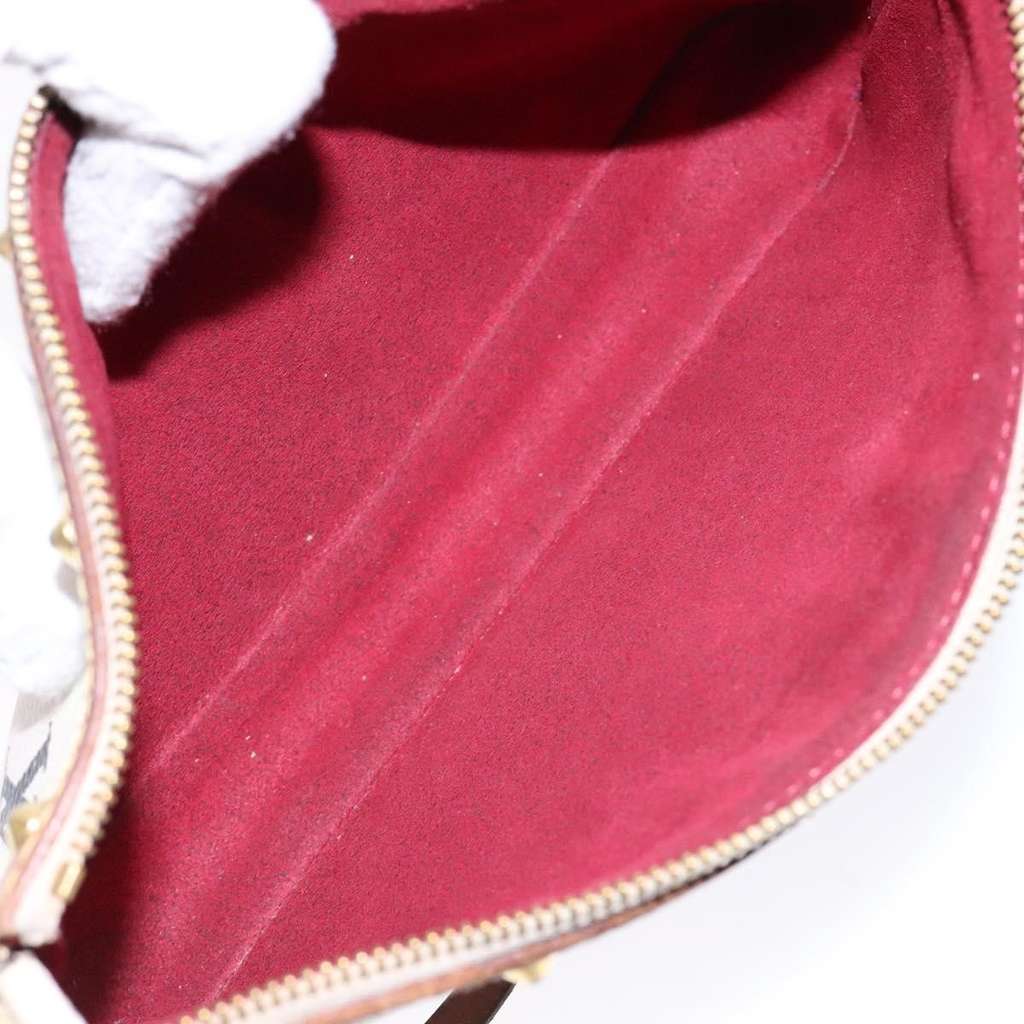 Louis Vuitton Pochette Accessoires NM White Canvas Fair condition - Box View