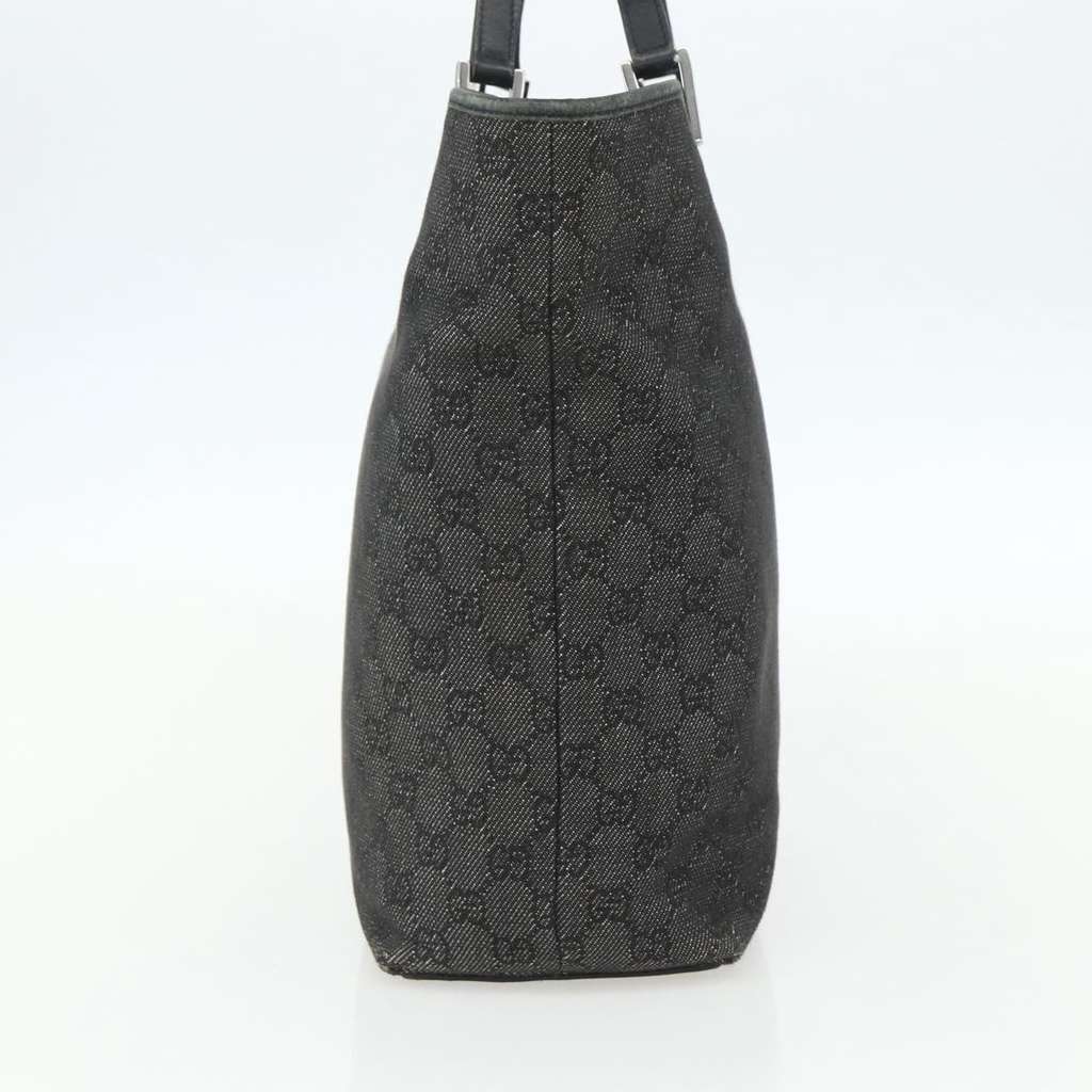 Gucci Vintage Bucket Shopping Tote Black Canvas Good condition - Inside View