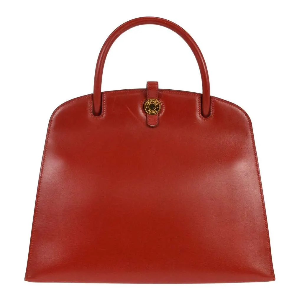 Hermès Dalvy Bag Red Leather Good - Front View