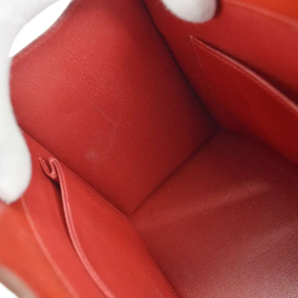 Hermès Dalvy Bag Red Leather Good - Inside View