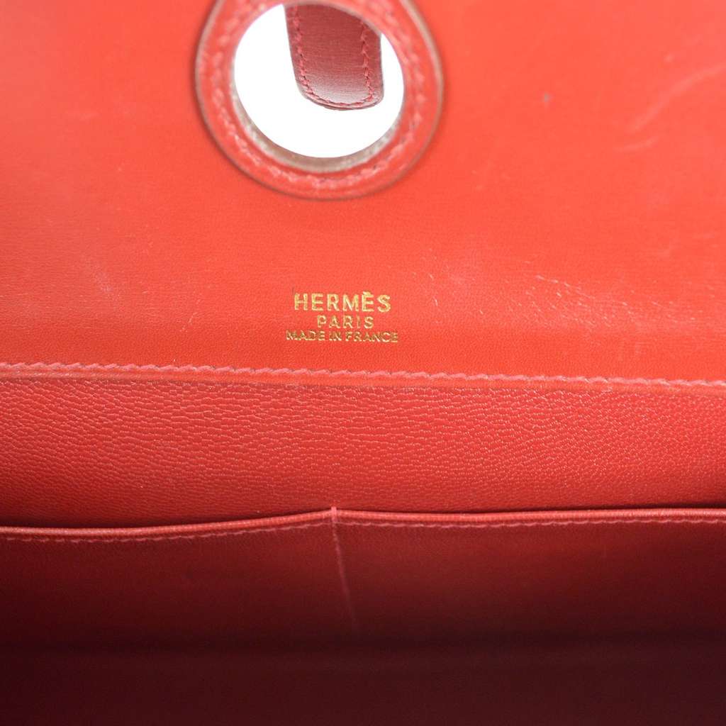 Hermès Dalvy Bag Red Leather Good condition - Model View