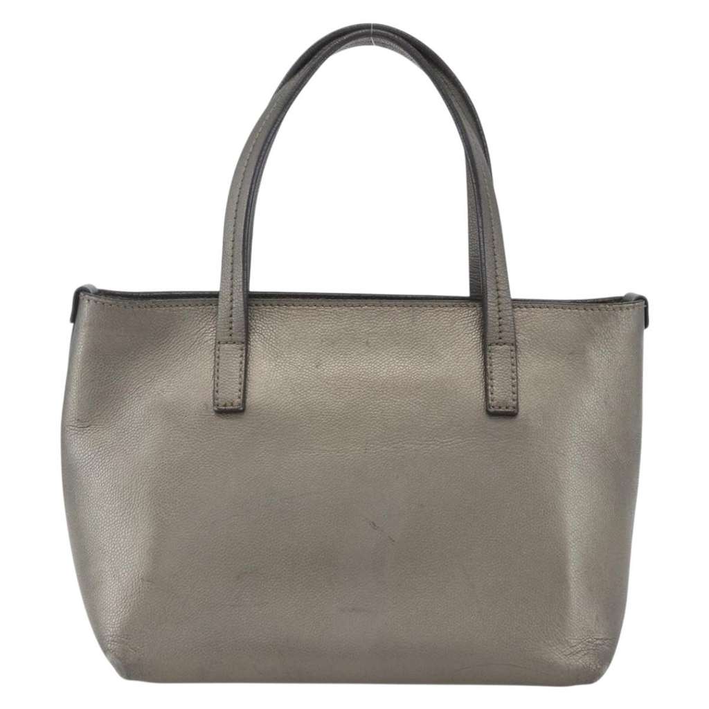 Salvatore Ferragamo Amabel Tote Silver Leather Good condition - Back View