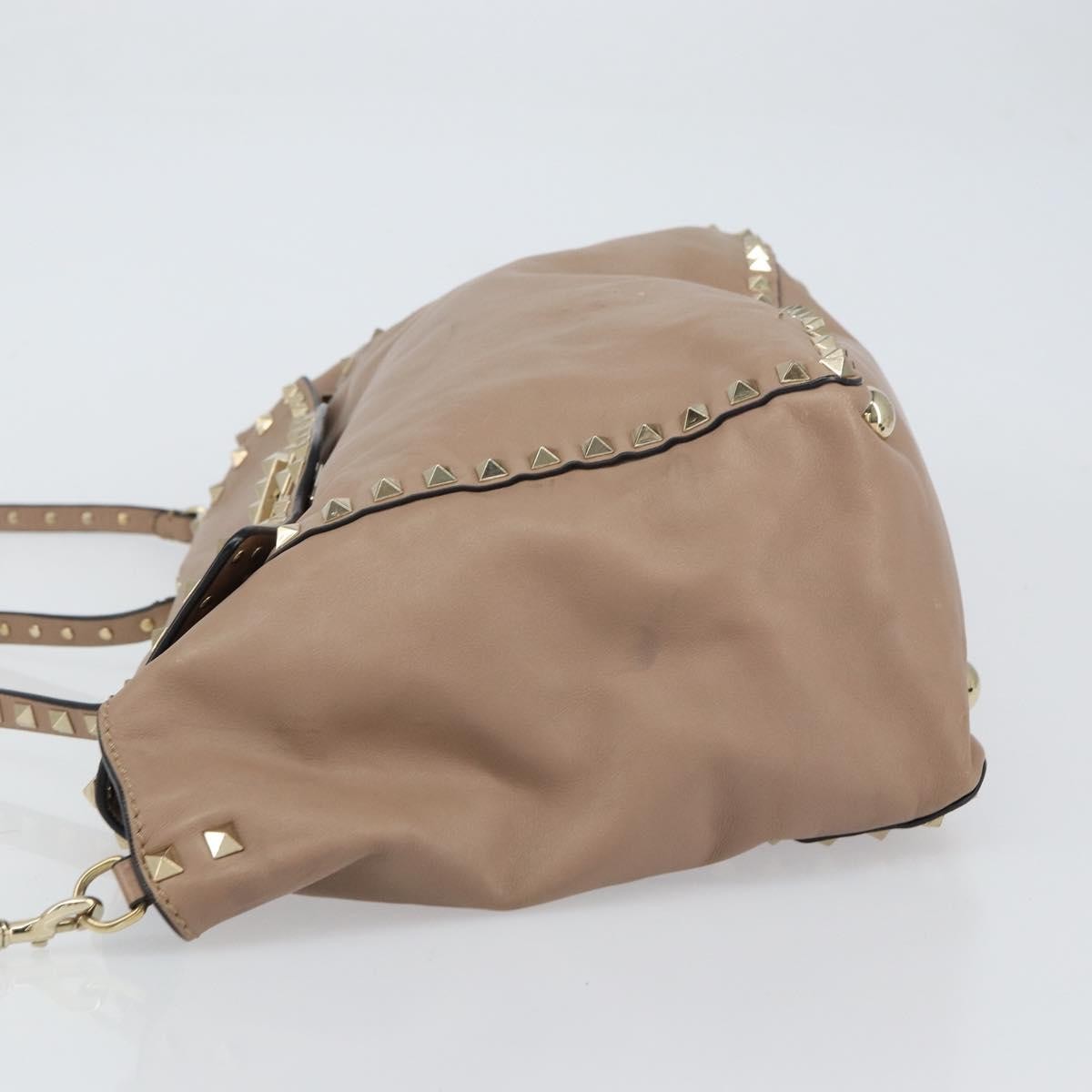 Valentino Garavani Rockstud Tote Beige Leather Fair condition - Model View