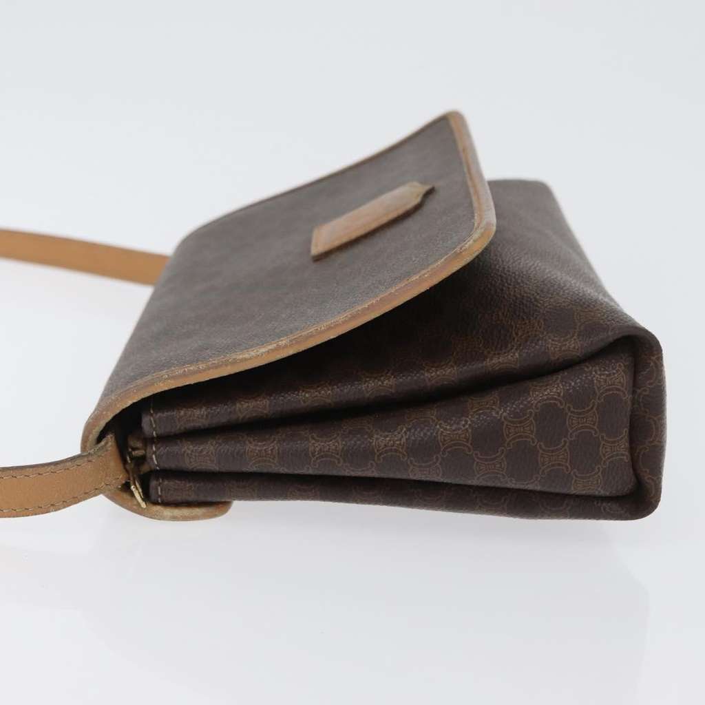 Celine Vintage Macadam Shoulder Bag Brown Canvas Fair condition - Model View