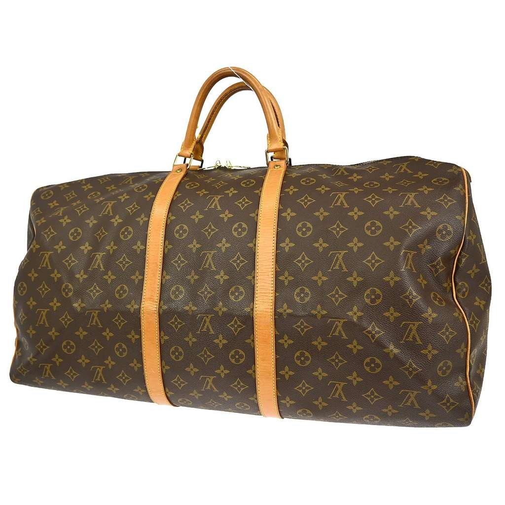 Louis Vuitton Keepall Bag Brown Canvas Good condition - Back View