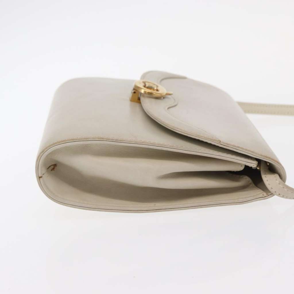 Celine Vintage Shoulder Bag Ecru Leather Good condition - Inside View