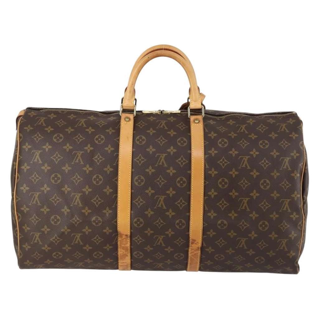 Louis Vuitton Keepall Bag Brown Canvas Good condition - Back View