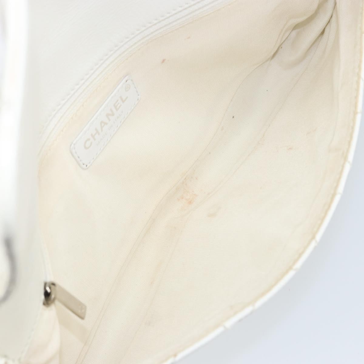 Chanel Vintage Timeless CC Adjustable Shoulder Bag White Leather Good condition - Box View