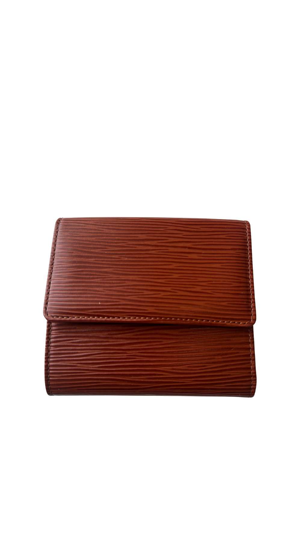 Louis Vuitton Trifold Card Holder Red Leather Good condition - Back View