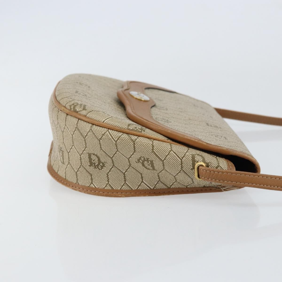 Christian Dior Vintage Honeycomb Shoulder Bag Beige Canvas Good condition - Inside View