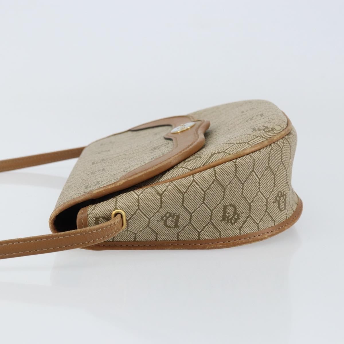Christian Dior Vintage Honeycomb Shoulder Bag Beige Canvas Good condition - Model View