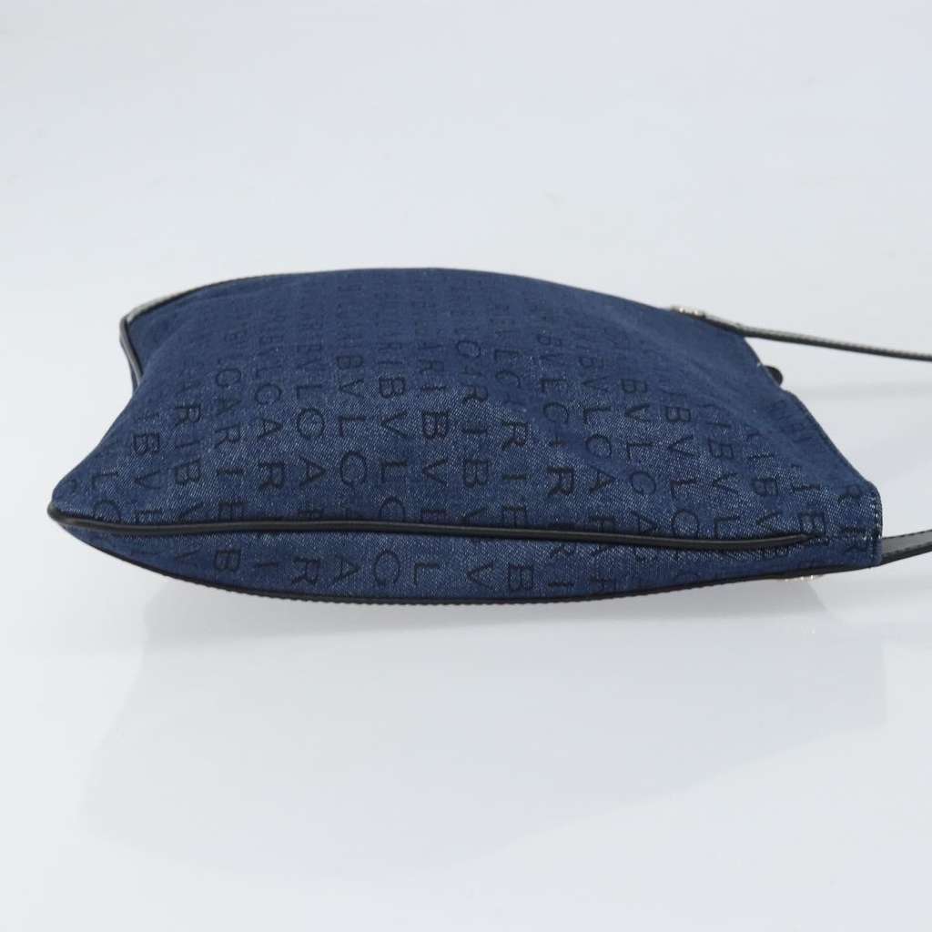 Bvlgari Logomania Shoulder Bag Blue Canvas Good condition - Inside View