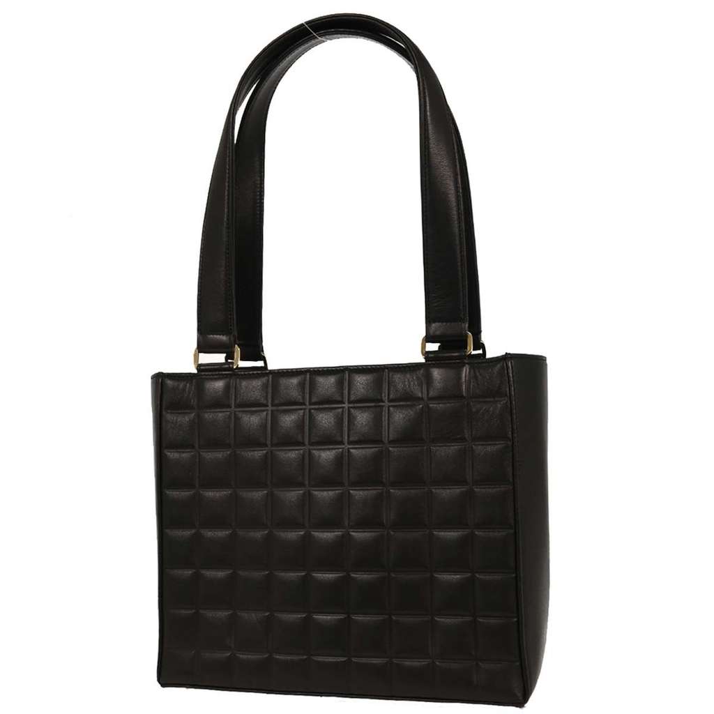 Chanel Chocolate Bar CC Tote Black Leather Good condition - Back View