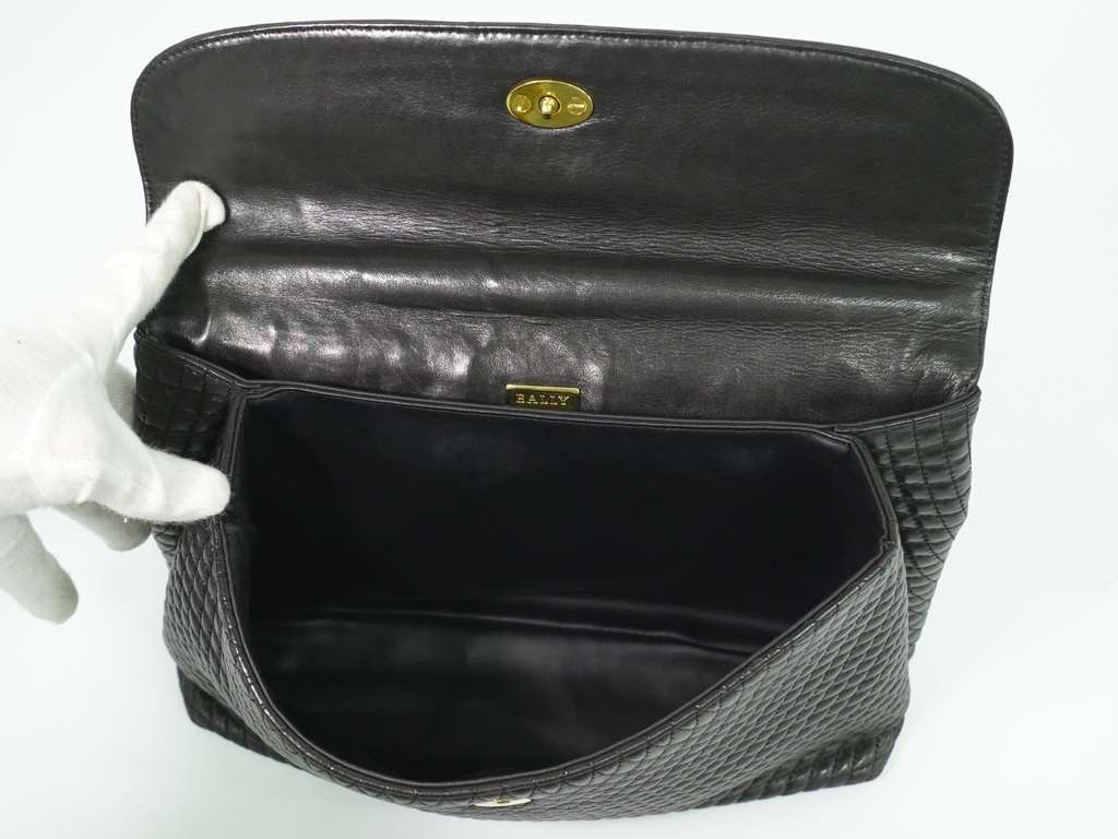 Bally Vintage Handbag Black Leather Good condition - Inside View
