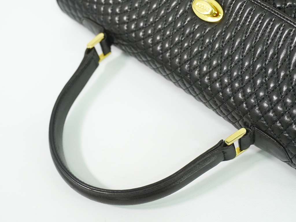 Bally Vintage Handbag Black Leather Good condition - Box View