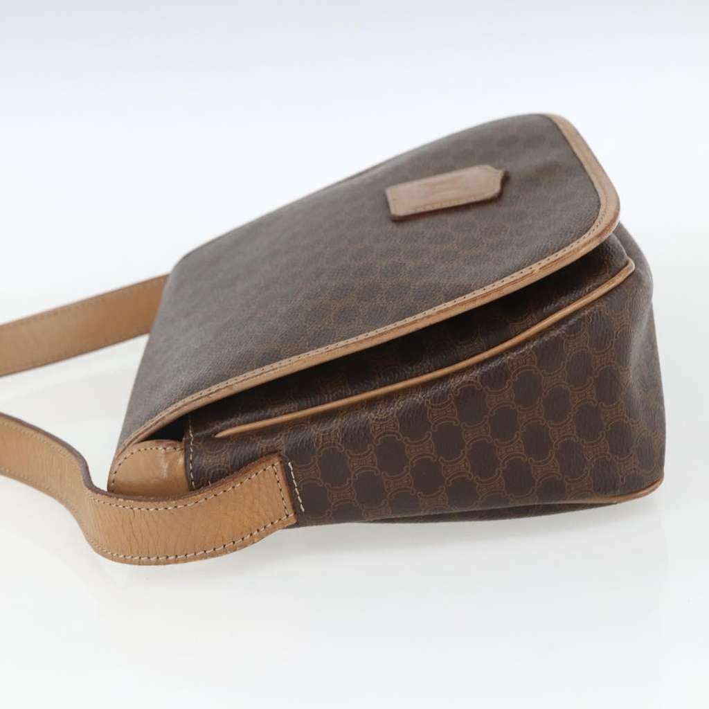 Celine Vintage Macadam Shoulder Bag Brown Canvas Good condition - Inside View