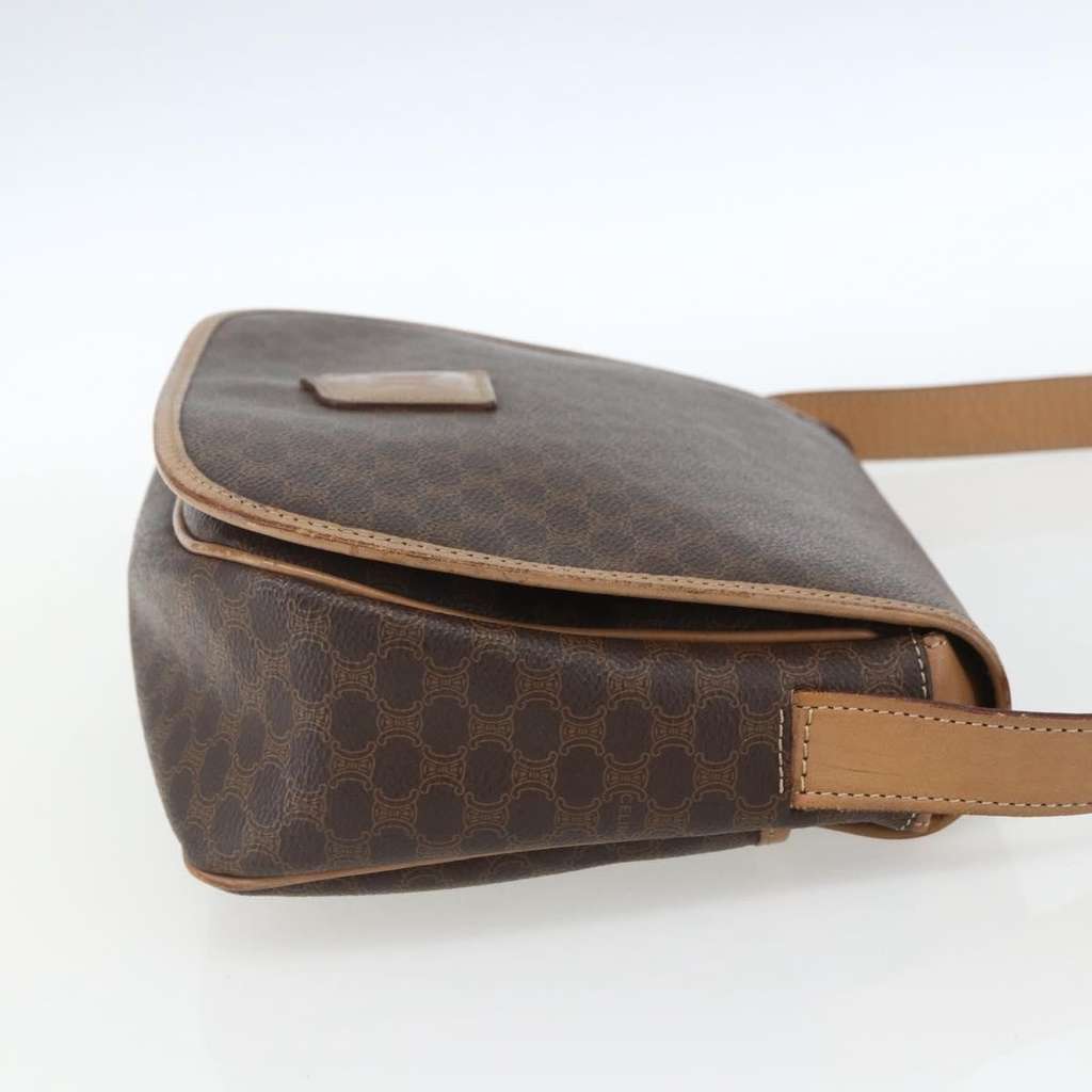 Celine Vintage Macadam Shoulder Bag Brown Canvas Good condition - Model View