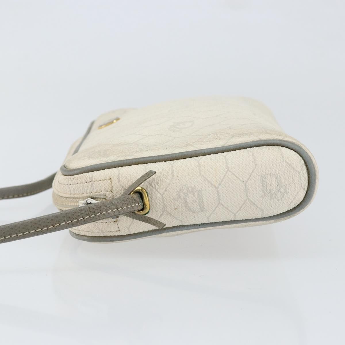 Christian Dior Vintage Honeycomb Shoulder Bag White Canvas Good condition - Model View