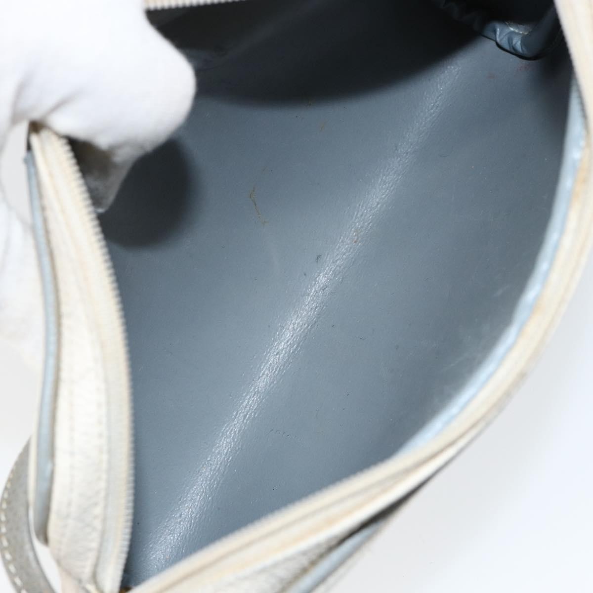 Christian Dior Vintage Honeycomb Shoulder Bag White Canvas Good condition - Box View