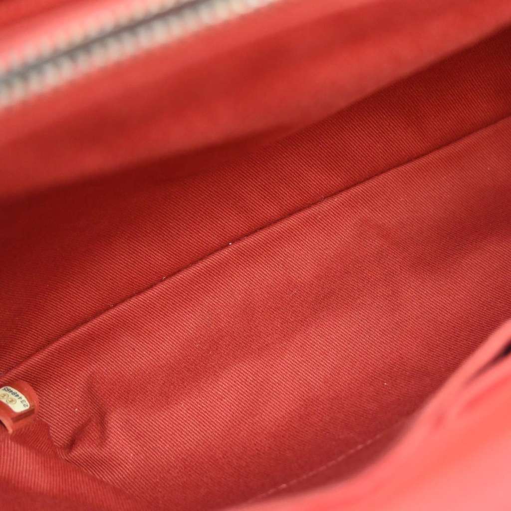 Chanel Coco Top Handle Bag Red Leather Very good condition - Inside View