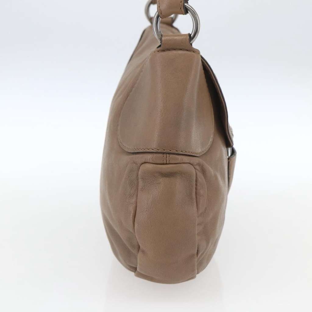 Salvatore Ferragamo Gancini Shoulder Bag Beige Leather Good condition - Inside View