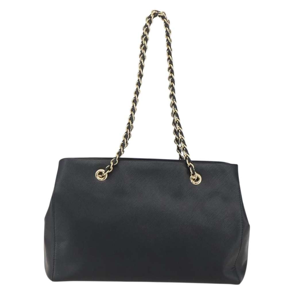 Salvatore Ferragamo Vala Chain Shoulder bag Black Leather Good condition - Back View