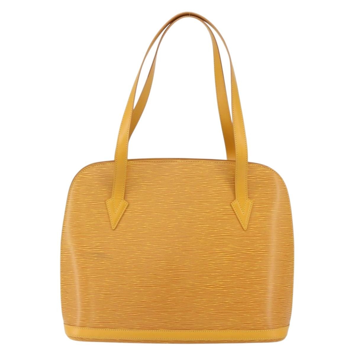 Louis Vuitton Lussac Handbag Yellow Leather Good condition - Back View