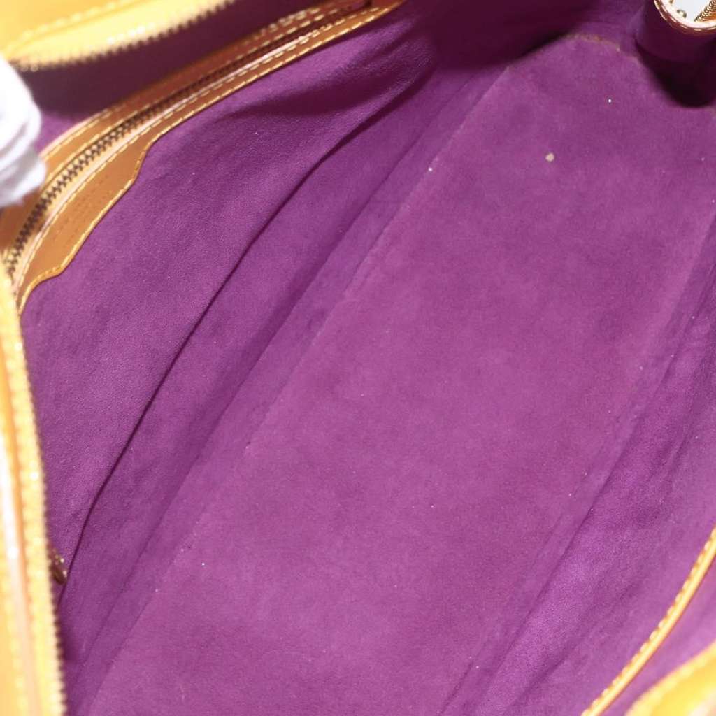 Louis Vuitton Lussac Handbag Yellow Leather Good condition - Box View