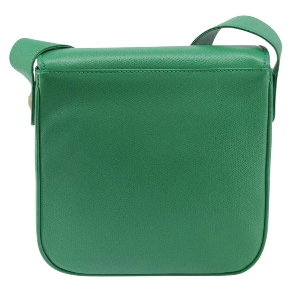 Mcm Vintage Shoulder Bag Green Leather Good condition - Back View