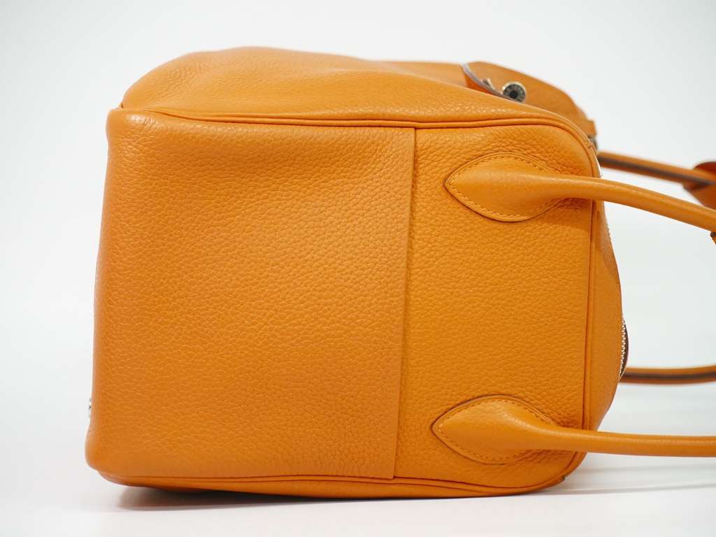 Hermès Lindy Bag Orange Leather Good condition - Inside View