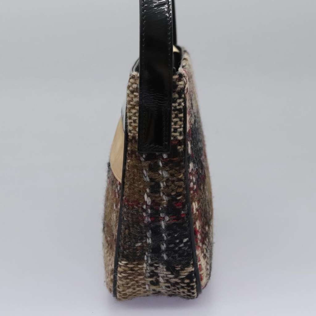 Burberry Nova check Shoulder bag Beige Wool Good condition - Inside View