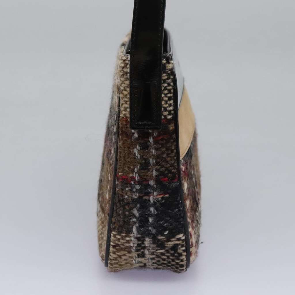 Burberry Nova check Shoulder bag Beige Wool Good condition - Model View