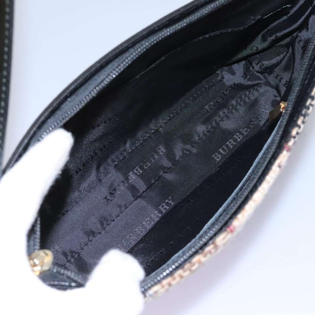 Burberry Nova check Shoulder bag Beige Wool Good condition - Box View