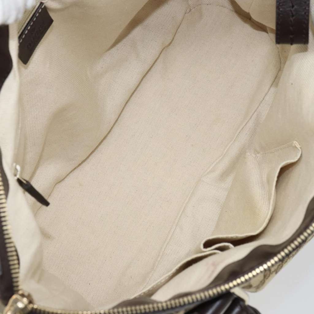 Gucci Sukey Top Handle Satchel Beige Canvas Good condition - Box View