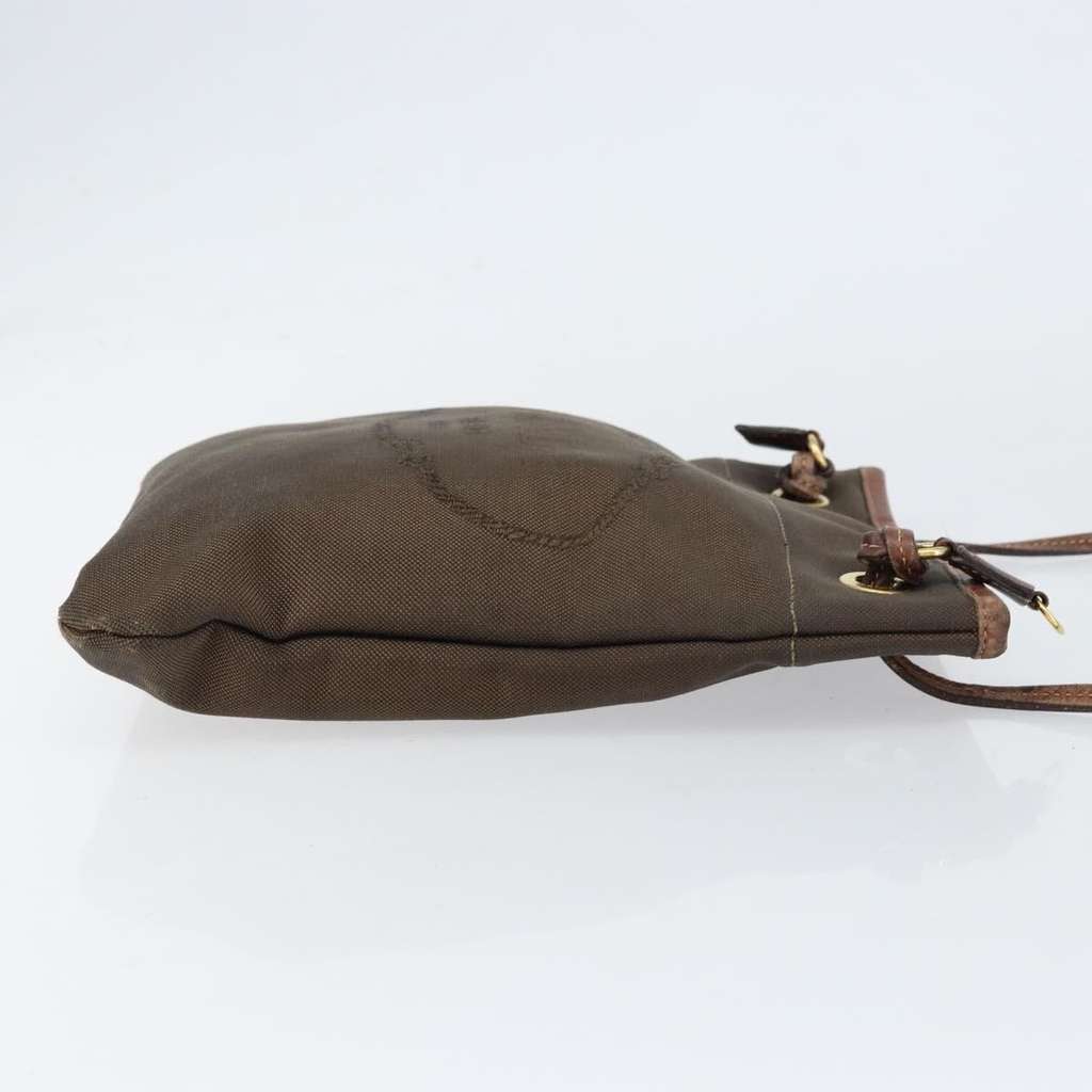 Prada Logo Flat Messenger Brown Canvas Good condition - Inside View