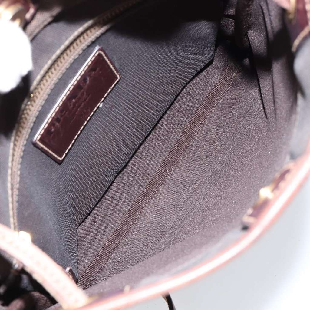 Prada Logo Flat Messenger Brown Canvas Good condition - Box View