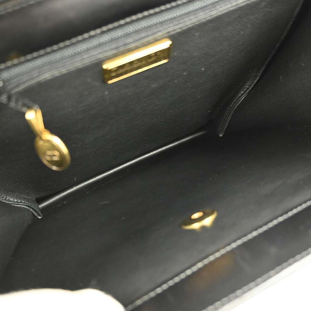 Christian Dior Vintage Handbag Black Leather Good condition - Inside View