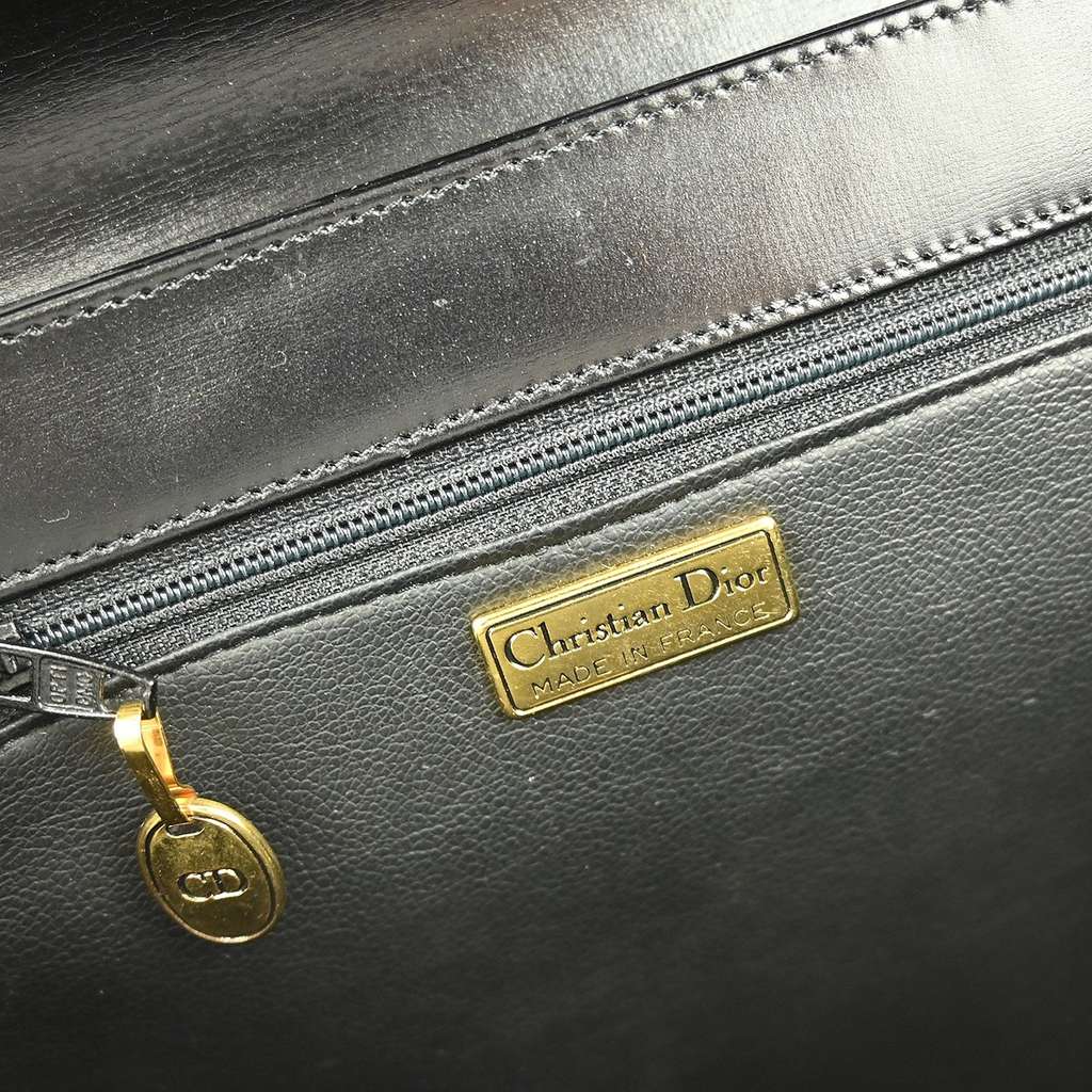 Christian Dior Vintage Handbag Black Leather Good condition - Model View